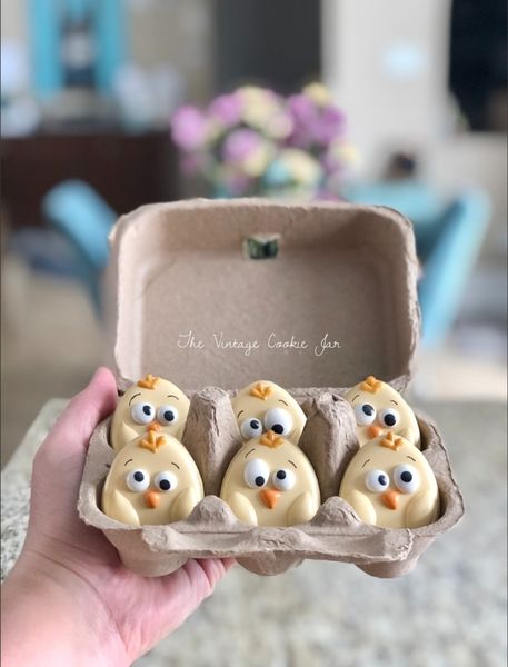 Charming Chick-Themed Treats in Egg Cartons for Festive Gatherings.