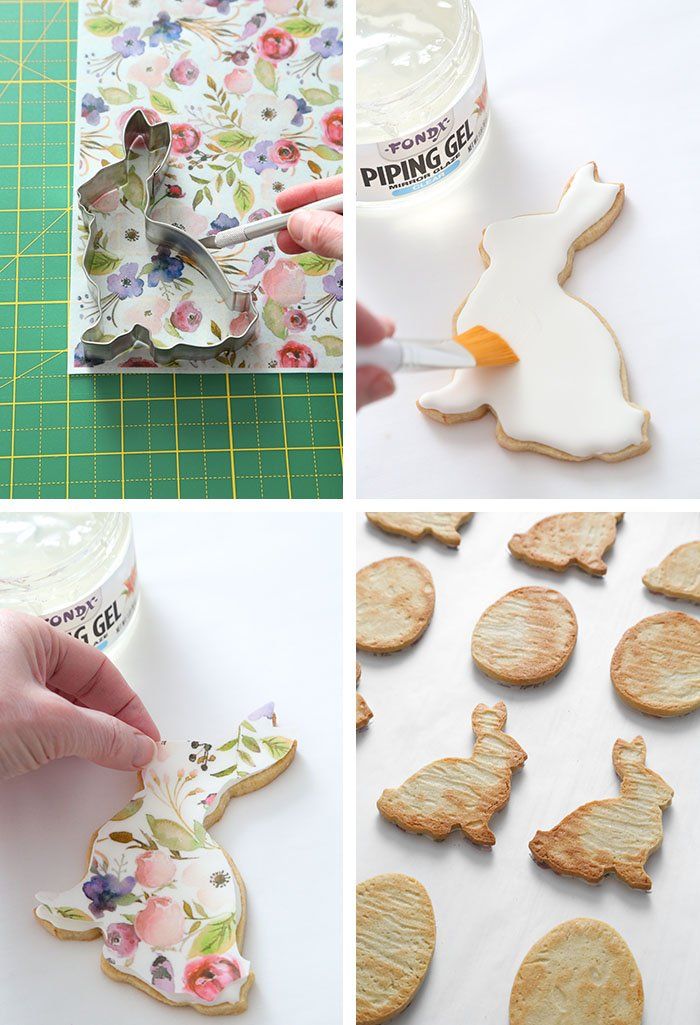 Artistic Bunny-Shaped Cookies: Creative Floral Decorating Techniques for Festive Occasions.