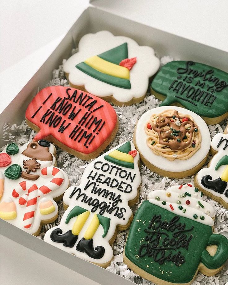 Whimsical Holiday Cookie Assortment with Vibrant Festive Designs