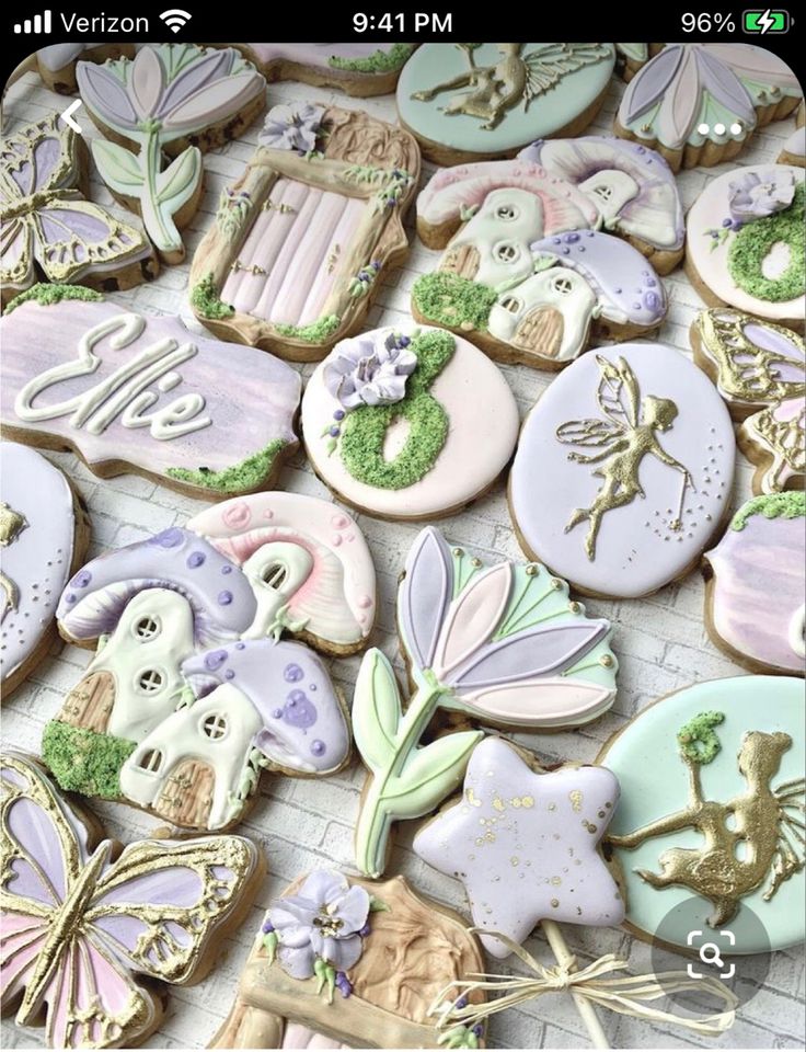 Enchanting Fairy-Tale Cookie Designs: Whimsical Pastel Delights with Intricate Decorations