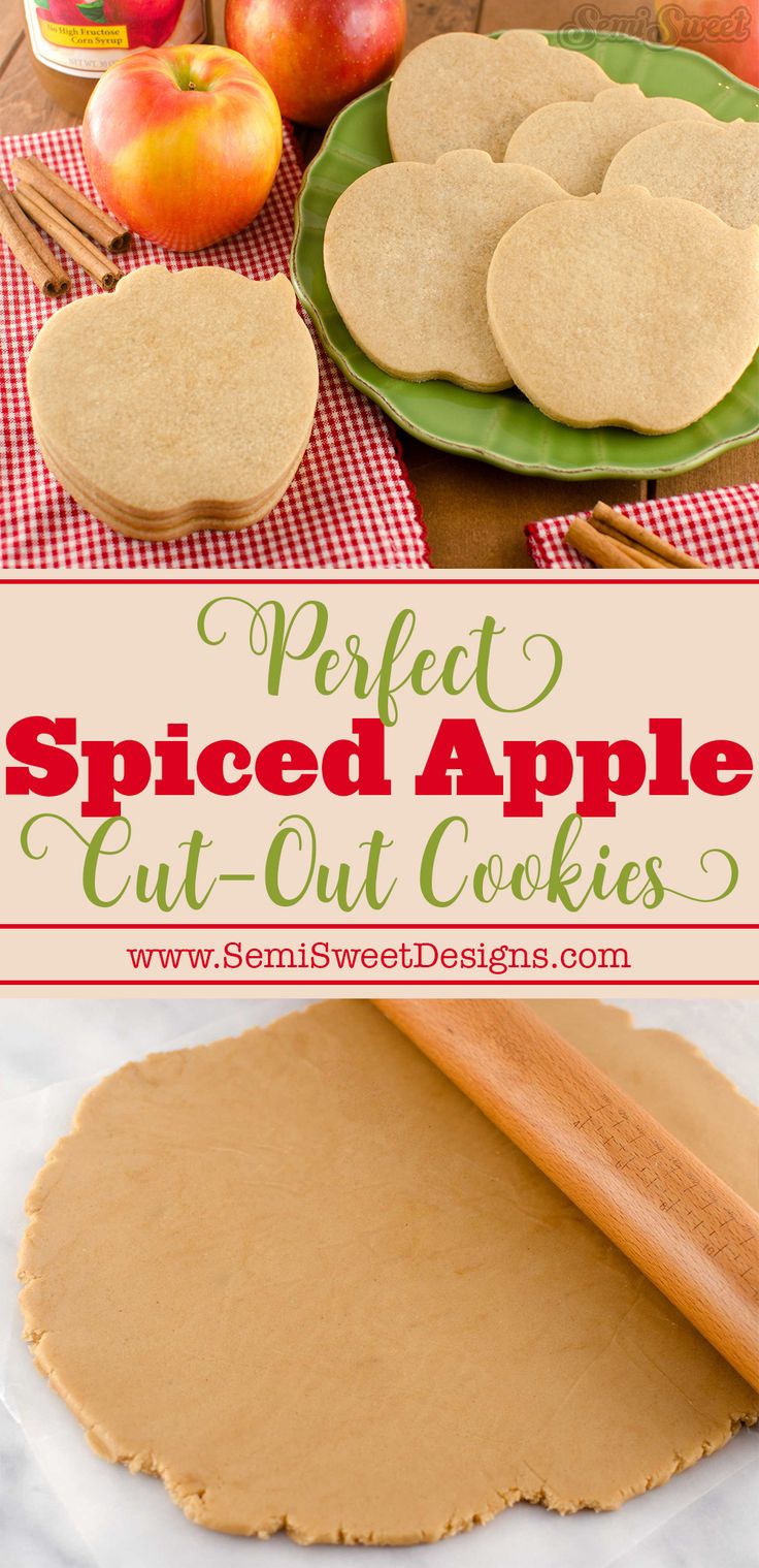 Festive Spiced Apple-Shaped Cookies: A Visually Appealing and Delicious Treat.