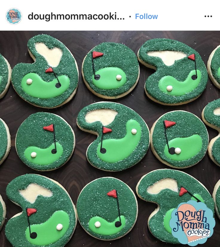 Vibrant Golf-Themed Cookies: A Playful Treat for Any Event