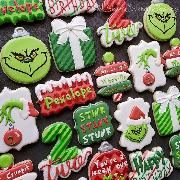 Whimsical Festive Cookie Designs with Vibrant Colors and Holiday Motifs