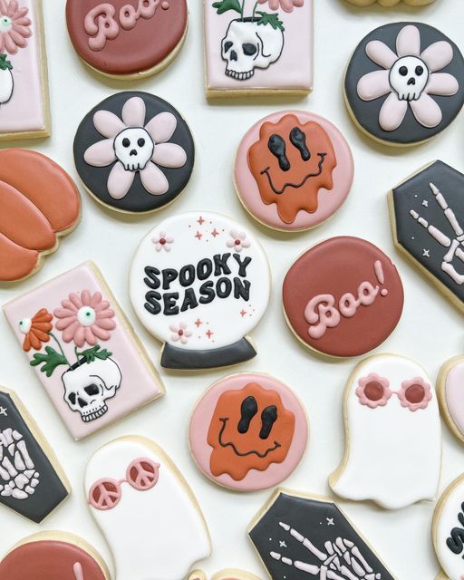 Whimsical Halloween-Inspired Cookie Designs Perfect for Nail Art Inspiration