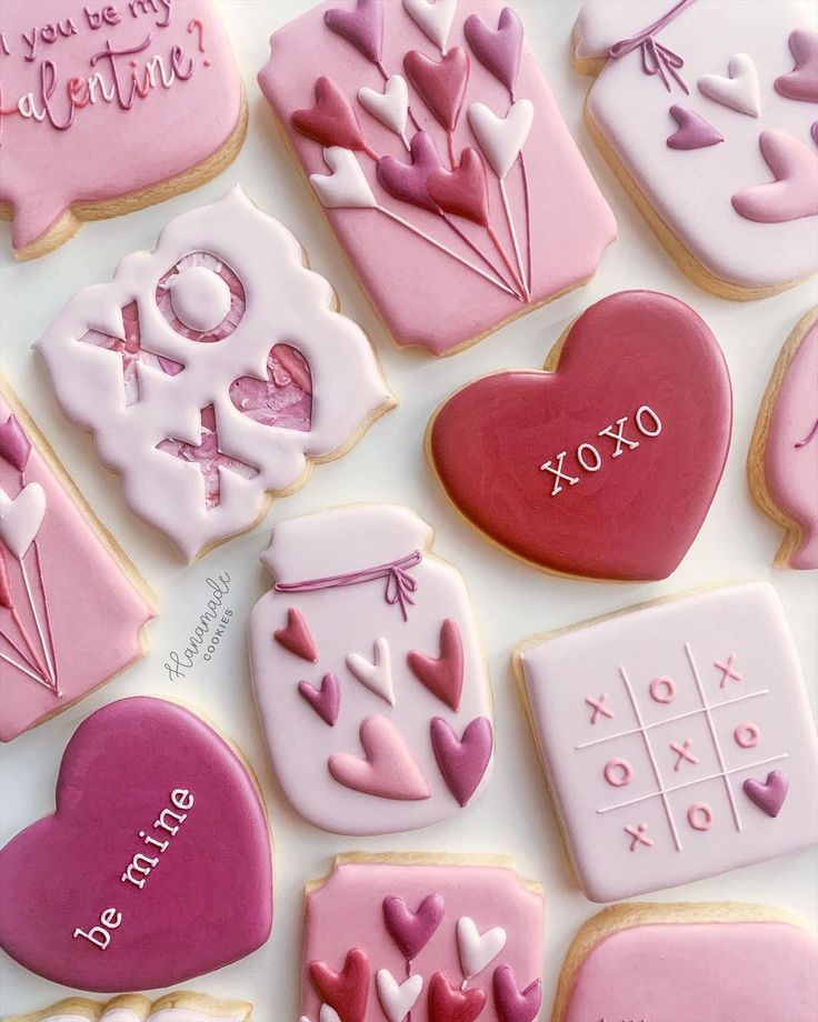 Festive Heart-Themed Cookies: Colorful Treats Perfect for Valentine's Day