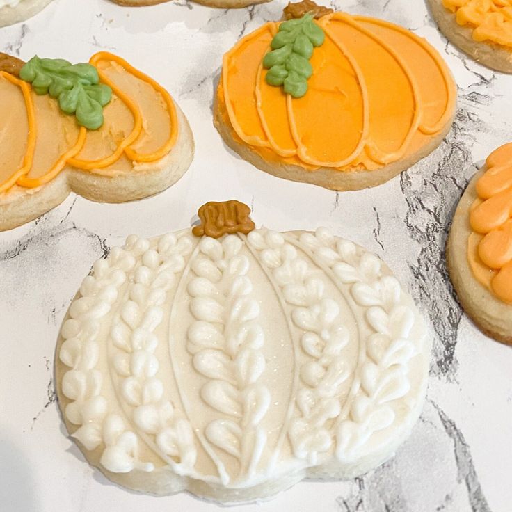 Festive Colorful Pumpkin Cookies for Autumn Celebrations