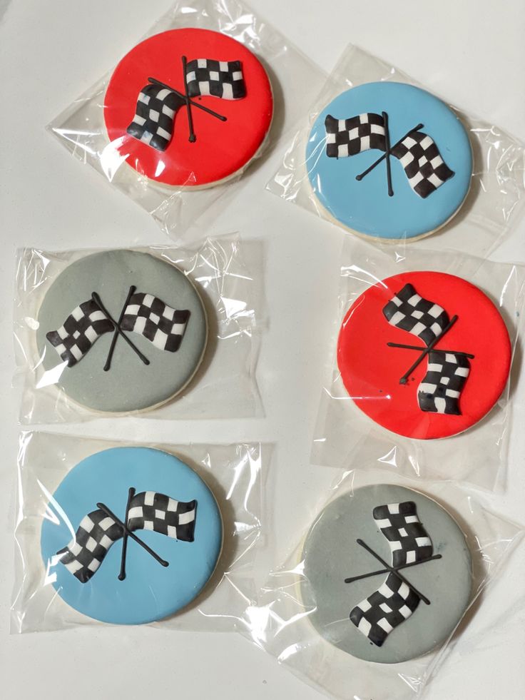 Vibrant Racing-Themed Cookies Inspire Fast-Paced Nail Designs.