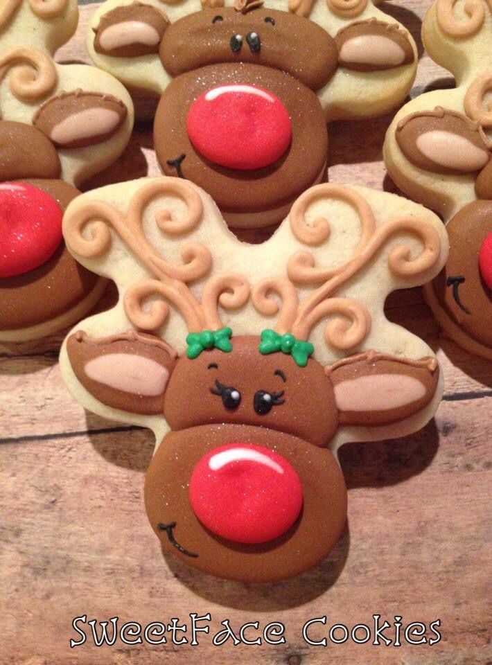 Whimsical Festive Reindeer Cookies: Colorful Treats and Cheerful Decorations for Holiday Celebrations.