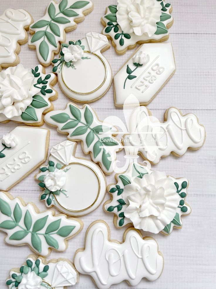 Exquisite Floral-Inspired Cookies: A Charming Blend of Art and Culinary Craft for Special Occasions.