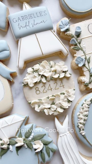 Charming Floral Cookies for Bridal Showers: A Delightful Blend of Taste and Decoration.