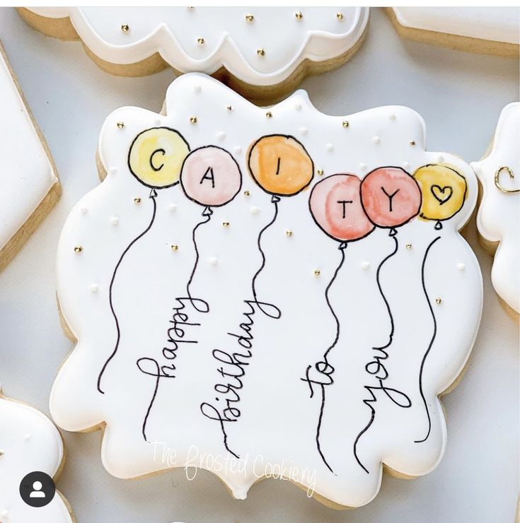 Whimsical Balloon Decorative Cookies: Elegant Pastel Treats for Celebrations