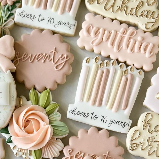 Elegant Pastel Sugar Cookies with Floral Motifs for Special Occasions