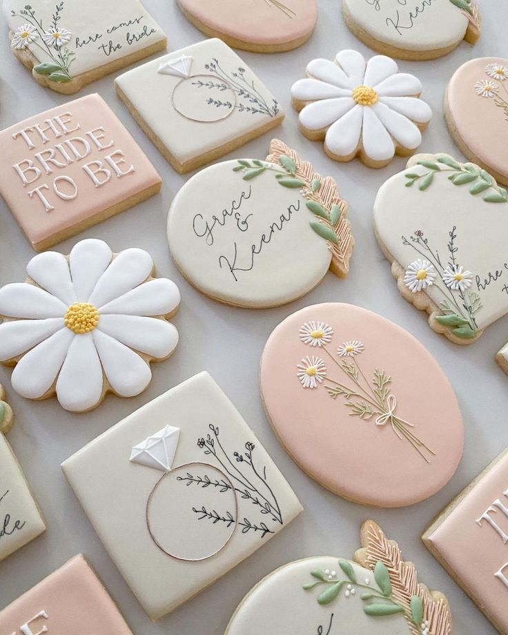 Charming Floral Decorative Cookies: Perfect for Celebrations with Whimsical Touches.