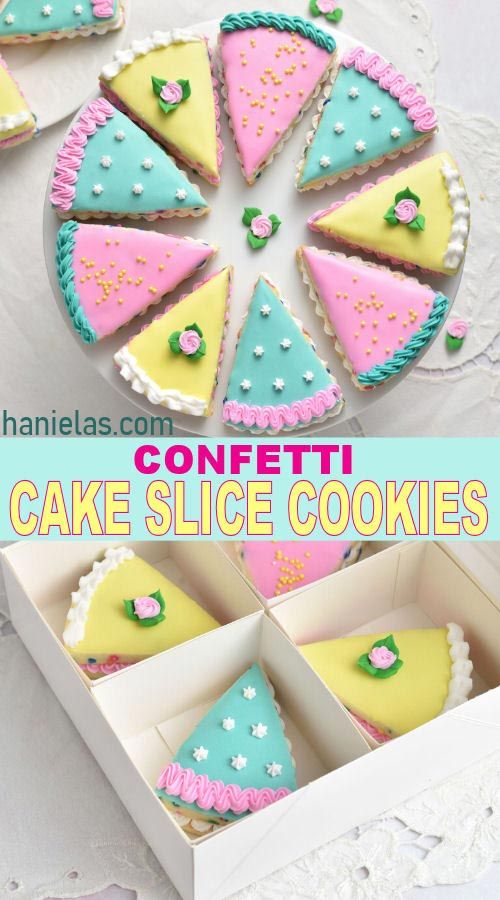 Delightful Colorful Cake Slice Cookies: A Festive Treat for Celebrations and Gifting