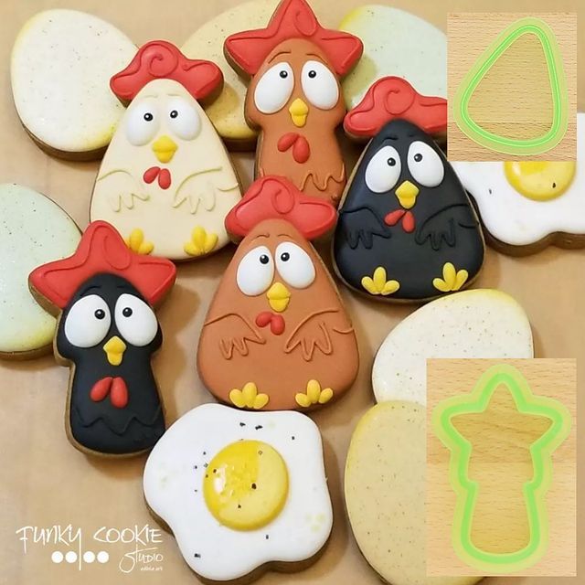 Whimsical Chicken-Themed Cookies Bring Vibrant Charm to Any Celebration.