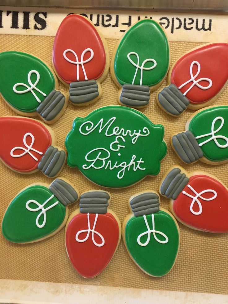 Vibrant Holiday Cookie Design with Festive Colors and Decorative Icing.