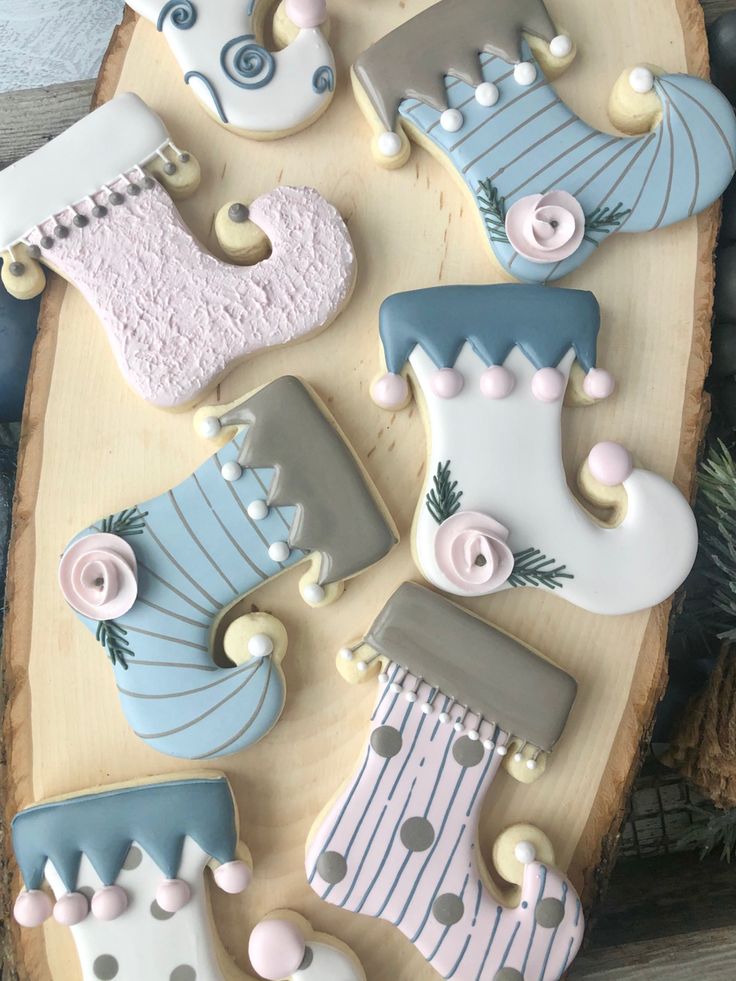 Festive Holiday Cookies: Whimsical Designs in Pastel Colors