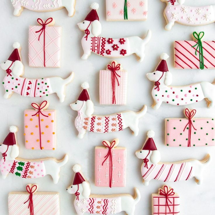 Playful Dachshund Holiday Cookies: Whimsical Designs for Joyful Celebrations.