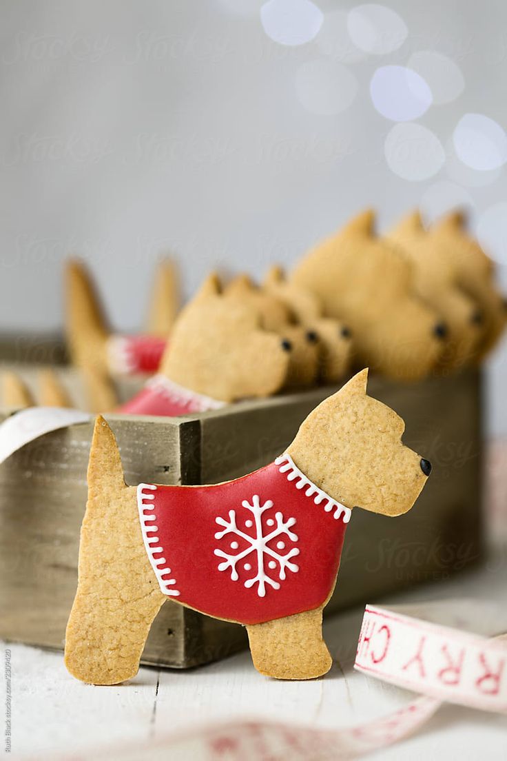 Festive Gingerbread Dog Cookies in Whimsical Tin Create Cozy Holiday Charm.