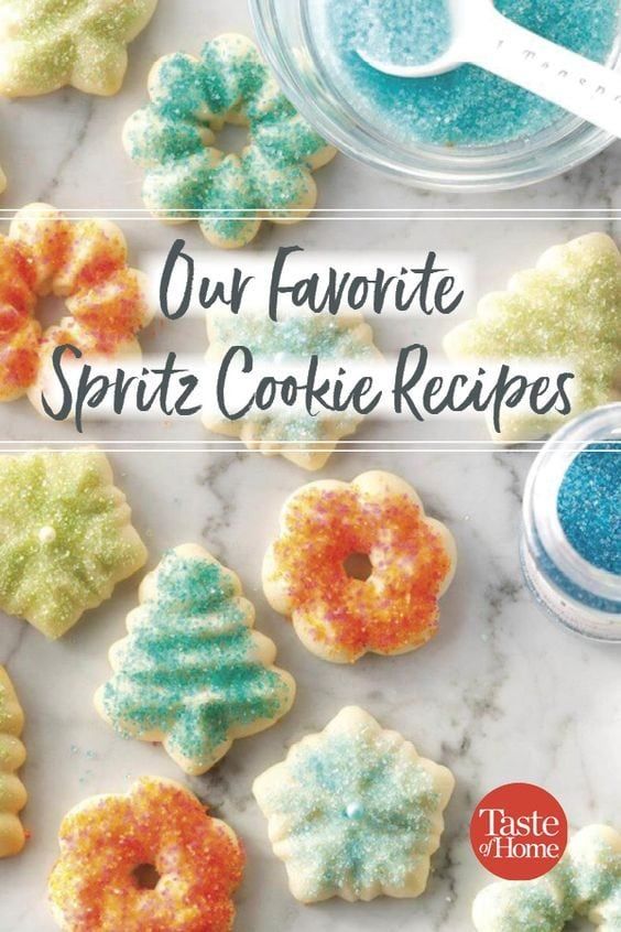 Festive Colorful Spritz Cookies: Sparkling Treats for Holiday Celebrations.