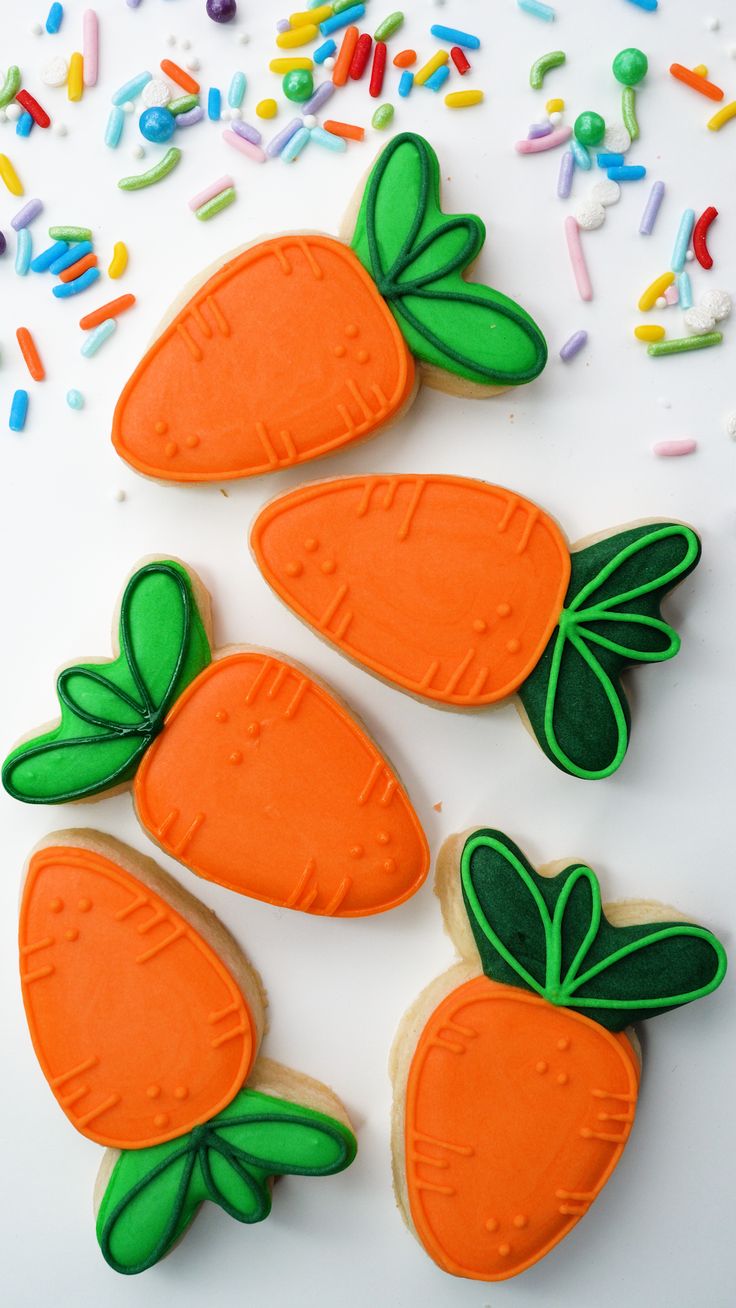 Festive Colorful Carrot-Shaped Cookies: Fun, Delicious Treats for Seasonal Celebrations