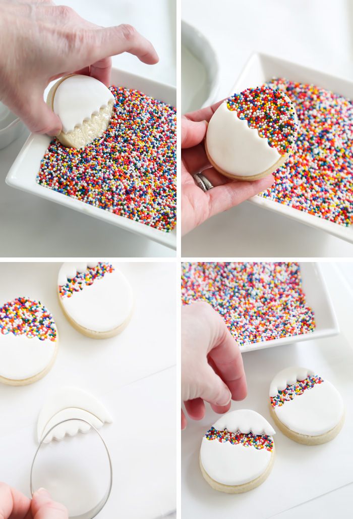 Vibrant Sprinkled Cookies: A Colorful Design Idea for Special Occasions.