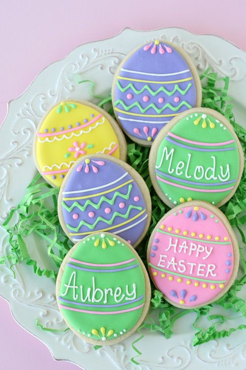 Vibrantly Decorated Easter Egg Cookies Perfect for Spring Celebrations