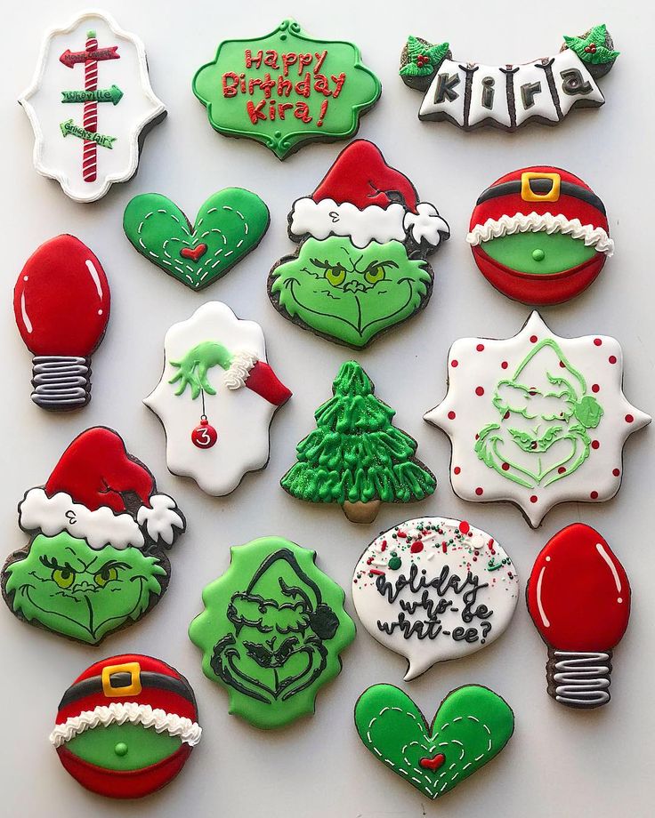 Whimsical Holiday Cookie Designs: A Festive Fusion of Colorful Characters and Cheerful Motifs.