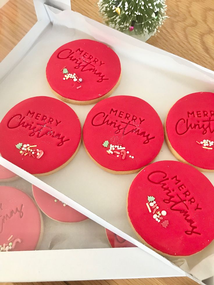 Festively Decorated Christmas Cookies in a Cheerful Presentation