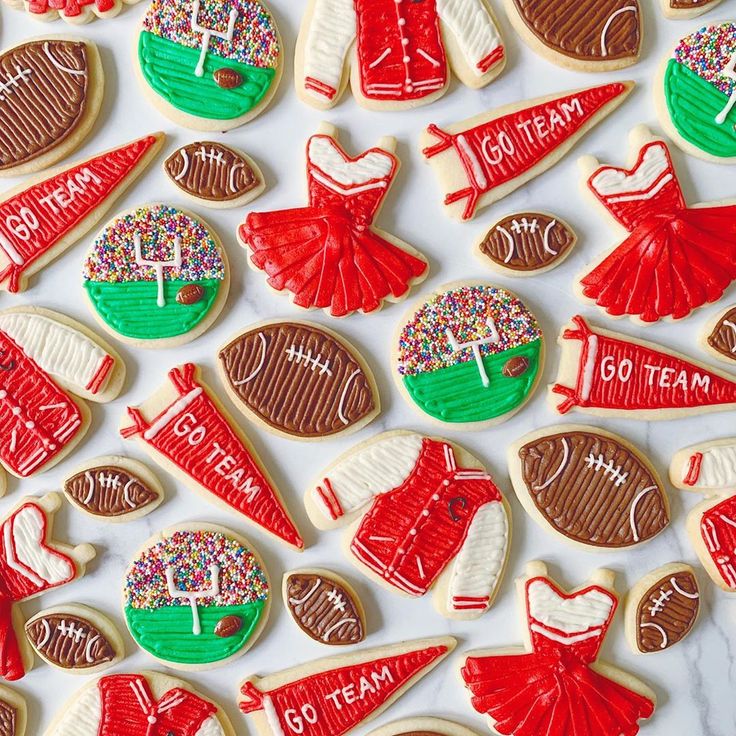 Vibrant Sports-Themed Cookie Designs for Celebrations