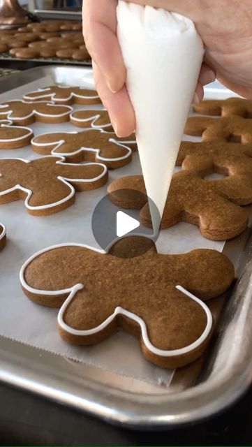 Festive Gingerbread Cookies Decorated with Icing for Holiday Baking.