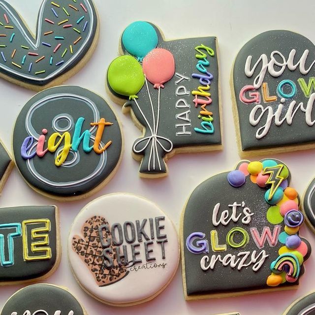 Festive, Vibrant Cookies Celebrate with Whimsical Designs and Bold Colors.