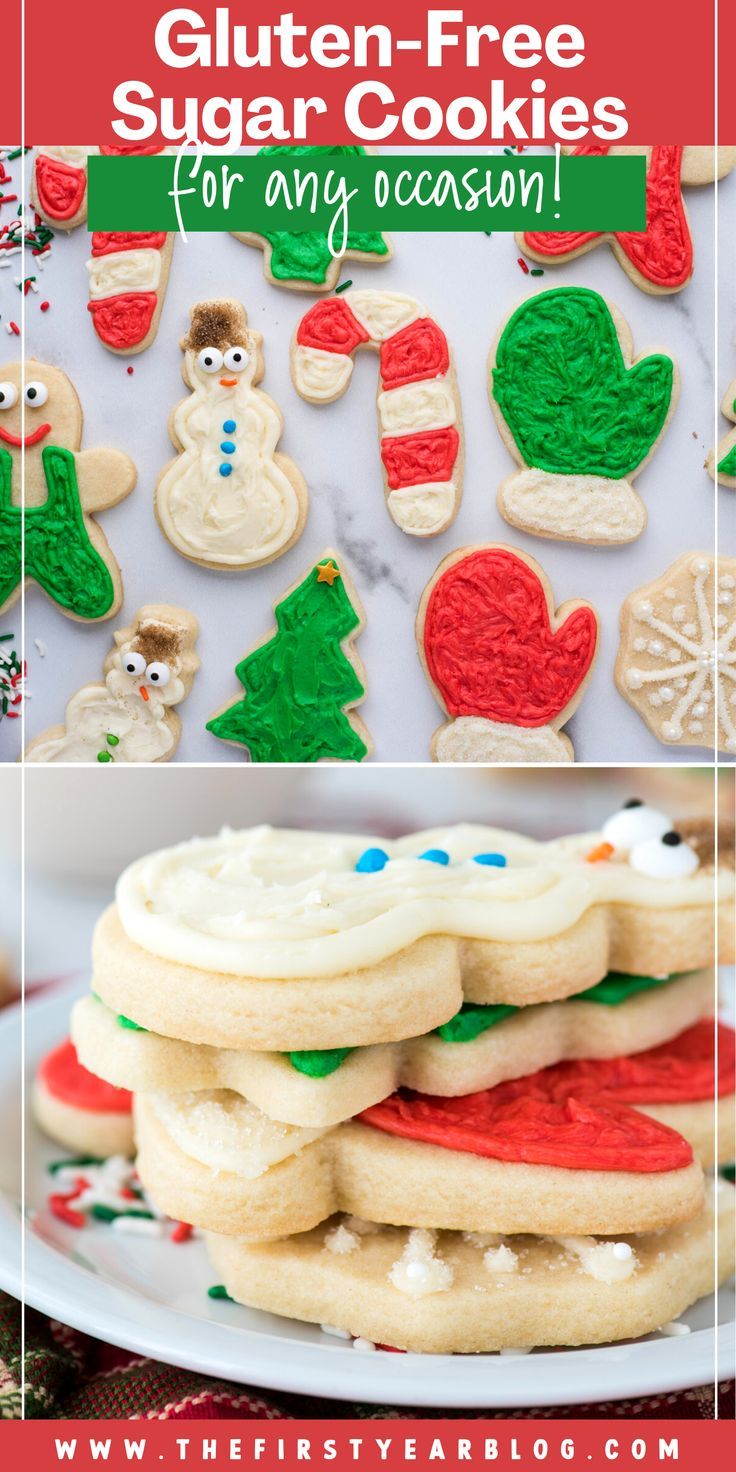 Cheerful Festive Gluten-Free Sugar Cookies in Colorful Shapes for Celebrations.