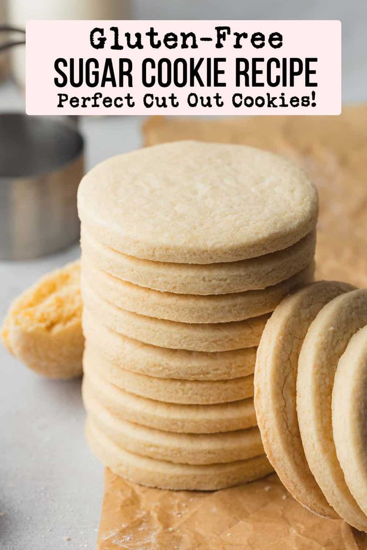 Tempting Gluten-Free Sugar Cookies: Perfectly Stacked for Festive Decorating.