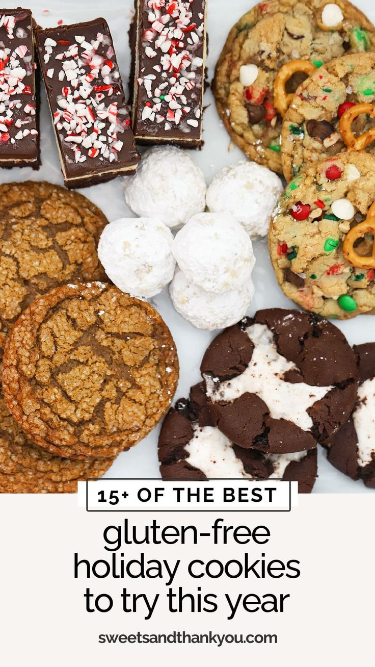 Festive Gluten-Free Cookies: A Delightful Variety of Textures and Flavors for the Holiday Season.