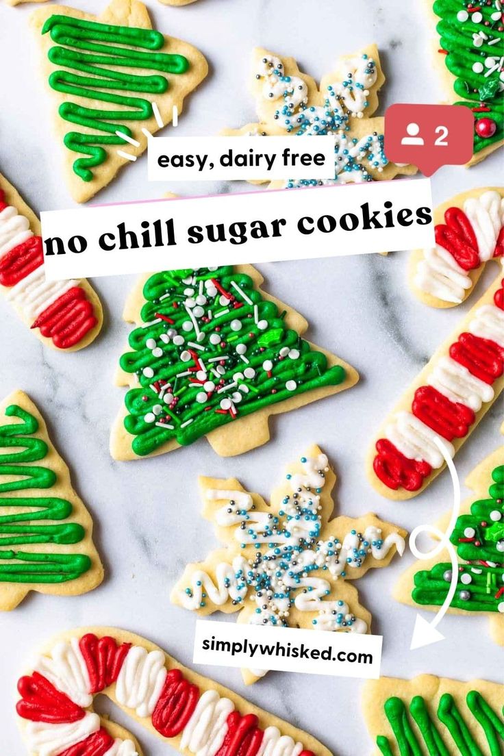 Cheerful Festive Cookies: Whimsical Holiday Designs in Red and Green with Sprinkles