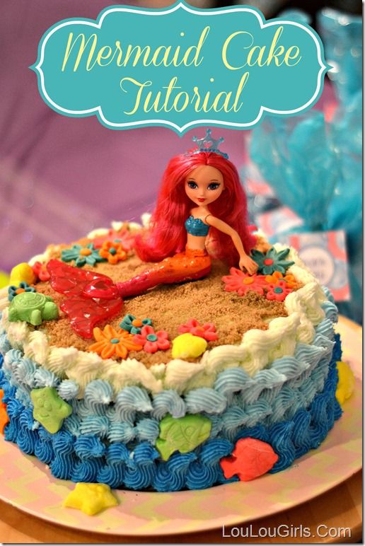 Enchanting Mermaid-Themed Cake Design with Vibrant Colors and Whimsical Underwater Decor.