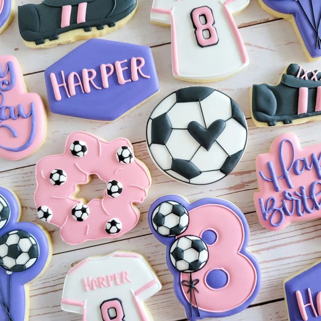 Soccer-Themed Colorful Cookies: Perfect for Sports Celebrations