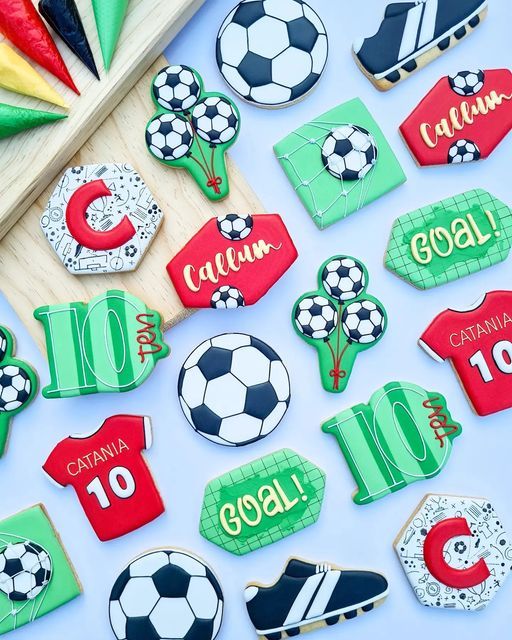 Vibrant Sports-Themed Cookies: Playful Designs for Celebrations