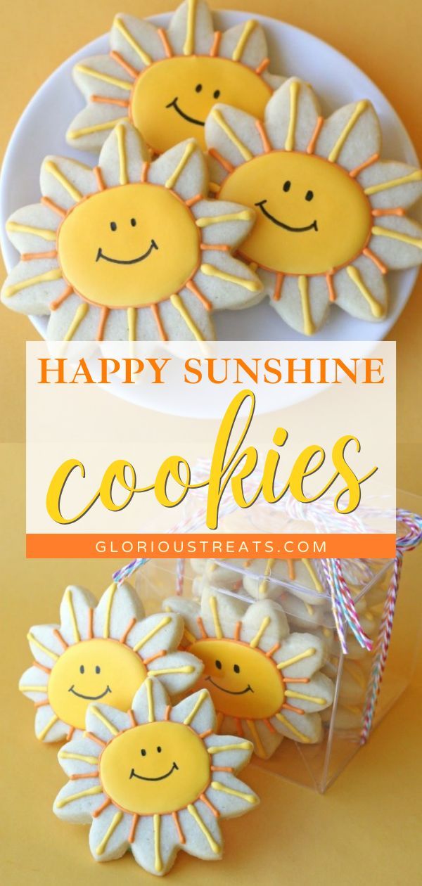 Joyful Sunshine Cookies: Vibrant, Smiling Treats for Delightful Gifting.