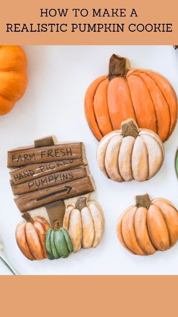 Charming Decorative Pumpkin-Themed Cookies Enhance Autumn Aesthetic with Intricate Details and Festive Touches.