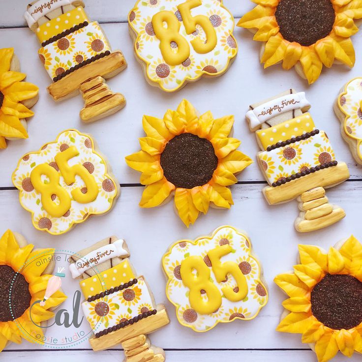 Celebratory Sunflower Cookies and Cakes for Special Occasions