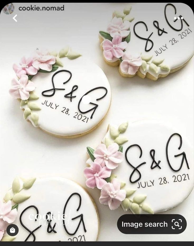 Wedding Shower Sugar Cookies Decorated