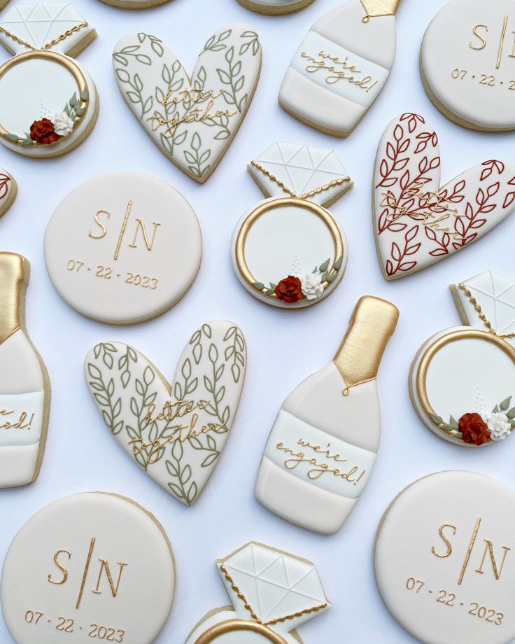 Romantic and Chic Themed Cookie Designs for Special Occasions.