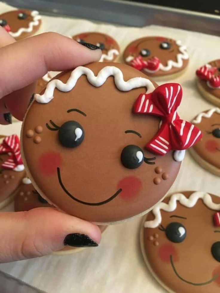 Whimsical Gingerbread Cookie Design with Cheerful Face and Festive Colors for Holiday Celebrations.