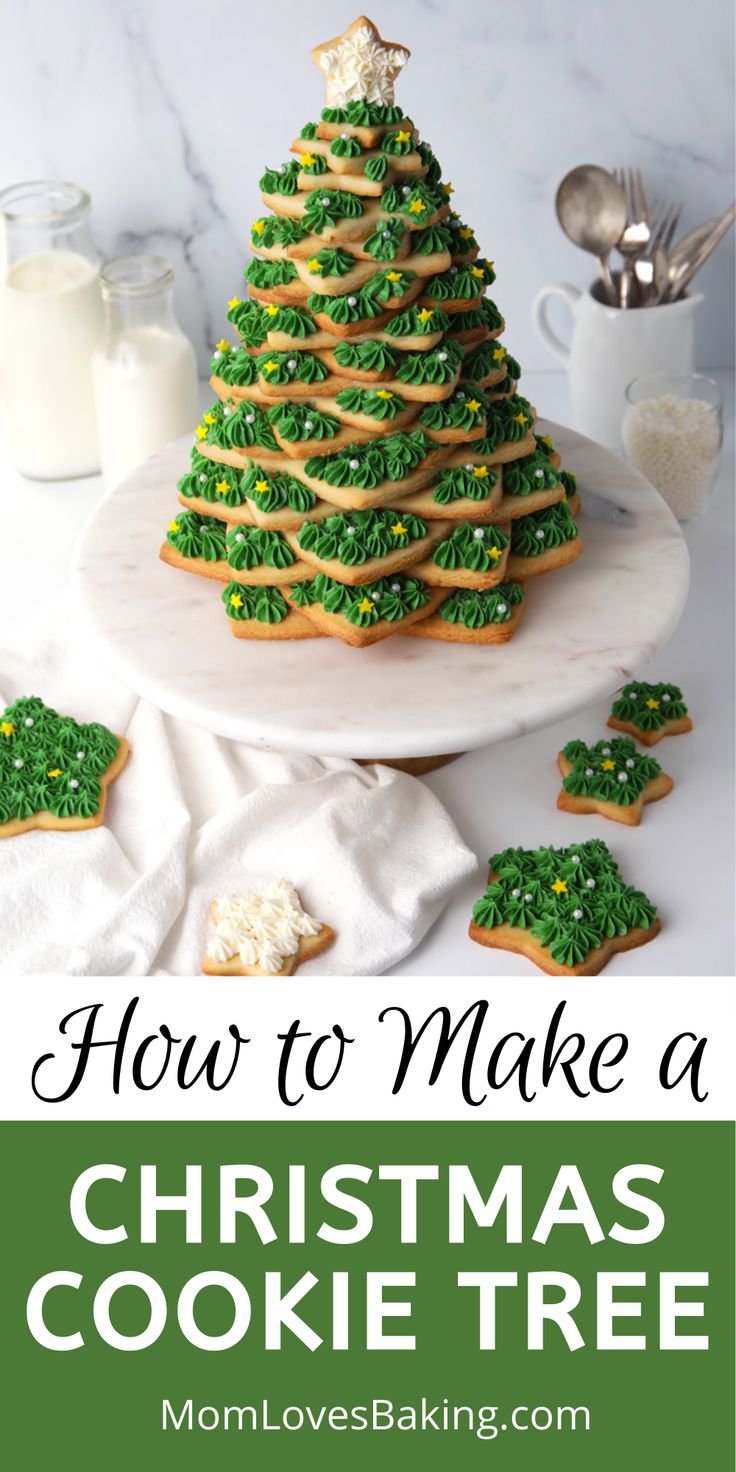 Festive Layered Cookie Tree: A Colorful Holiday Centerpiece