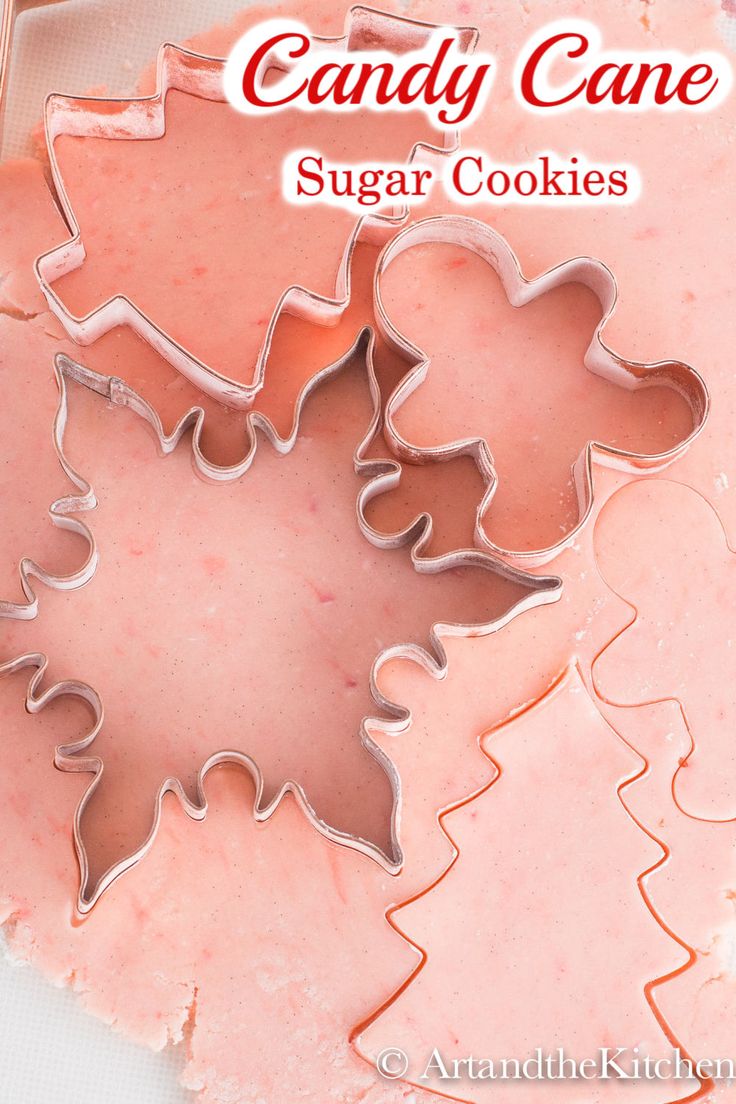 Festive Cookie Cutout Designs: Vibrant Pink Dough for Holiday Baking