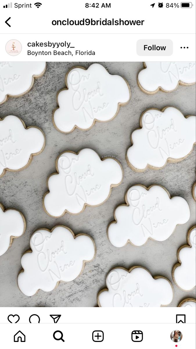 Dreamy Cloud-Shaped Cookies with Glossy Icing for Elegant Celebrations.