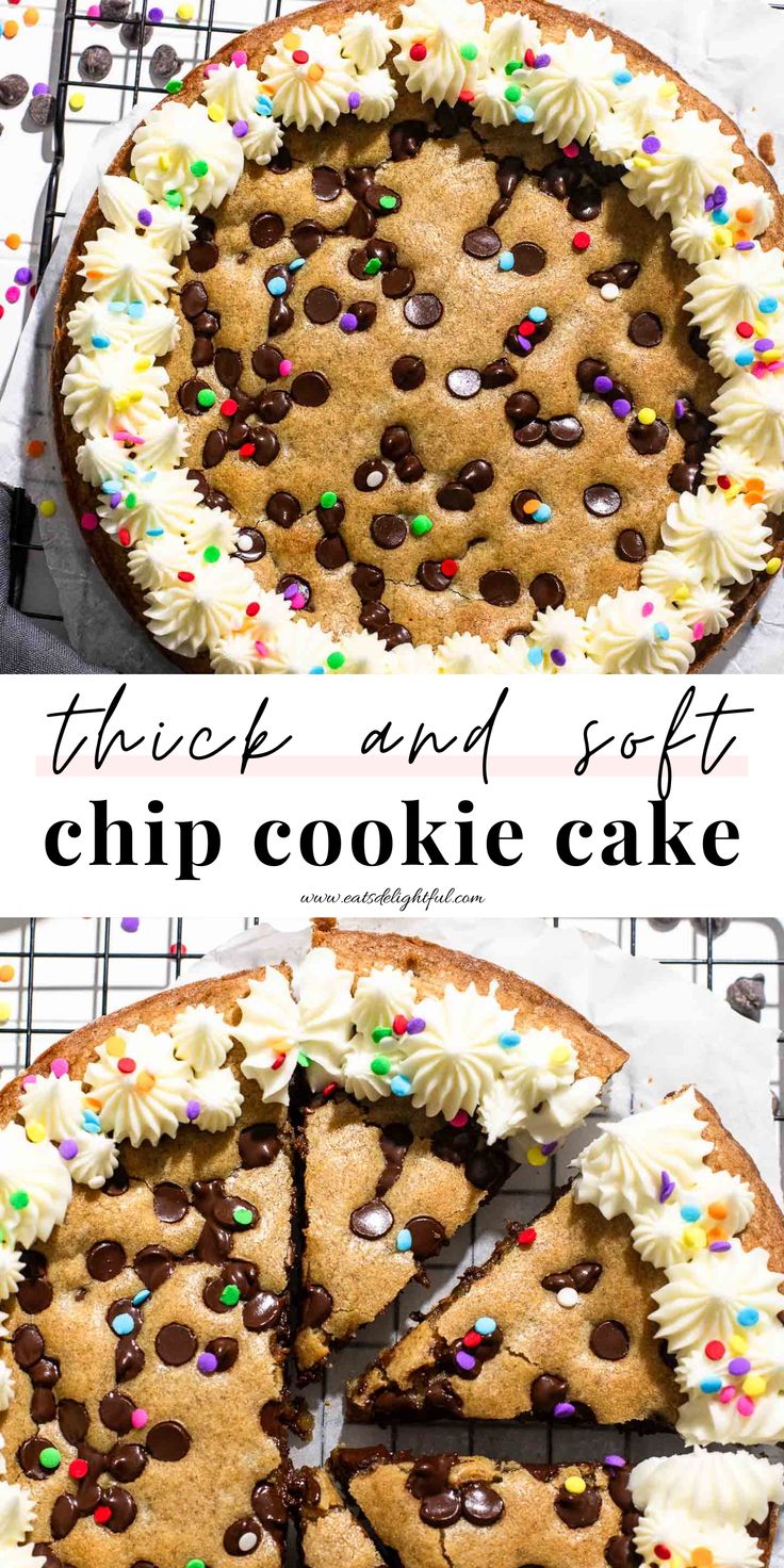 Indulgent Cookie Cake: A Soft, Frosted Delight for Celebrations.