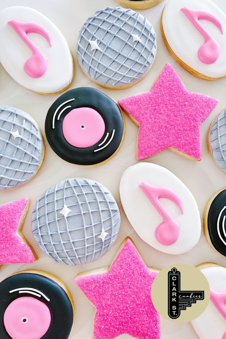 Musical-Themed Colorful Cookies: A Creative Delight for Celebrations.